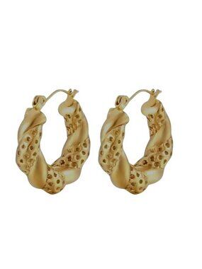 Hoop Style Earrings 18K Gold Plated Steel